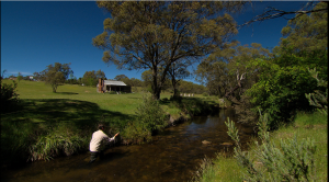 Moonbah River trout fishing River Hut in late summer