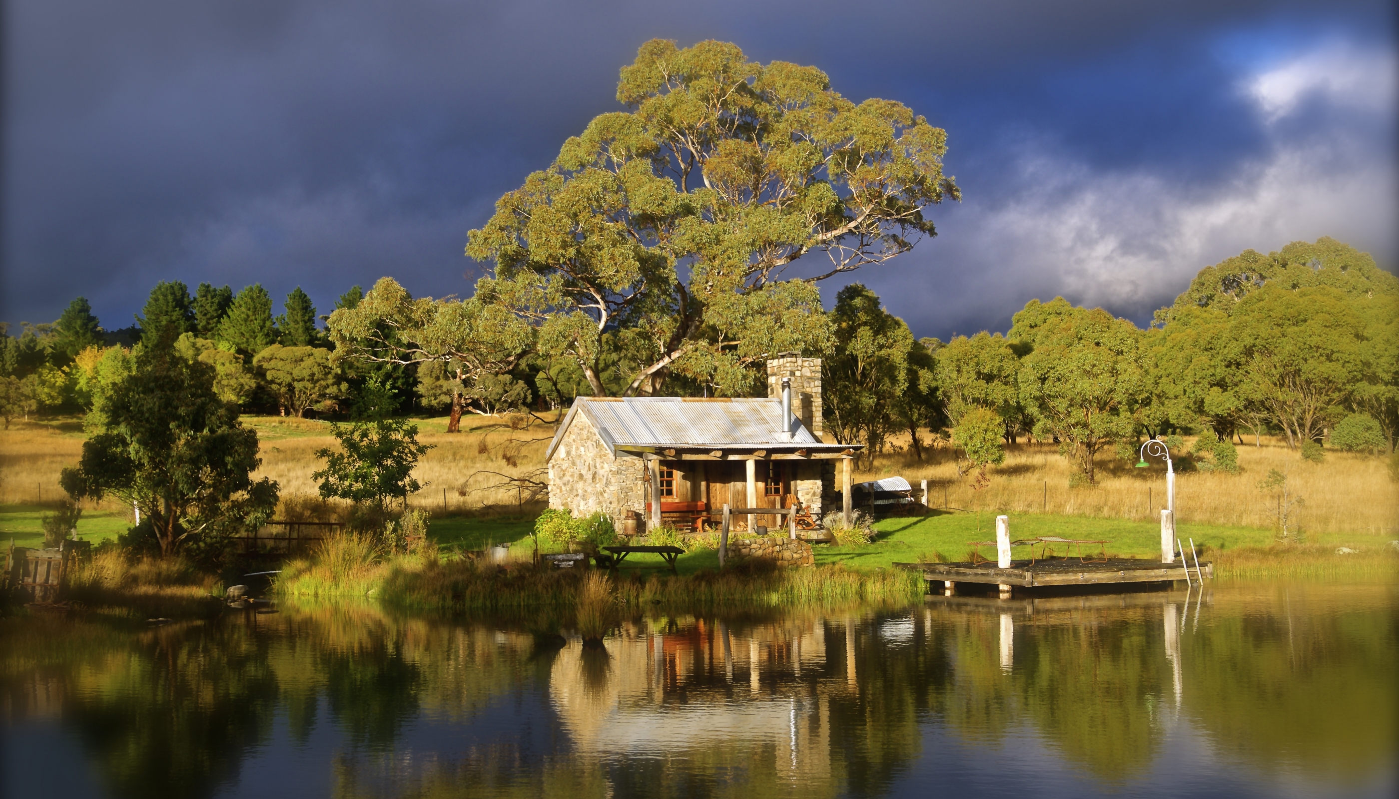 A Storm Brewing At Moonbah Lake Hut