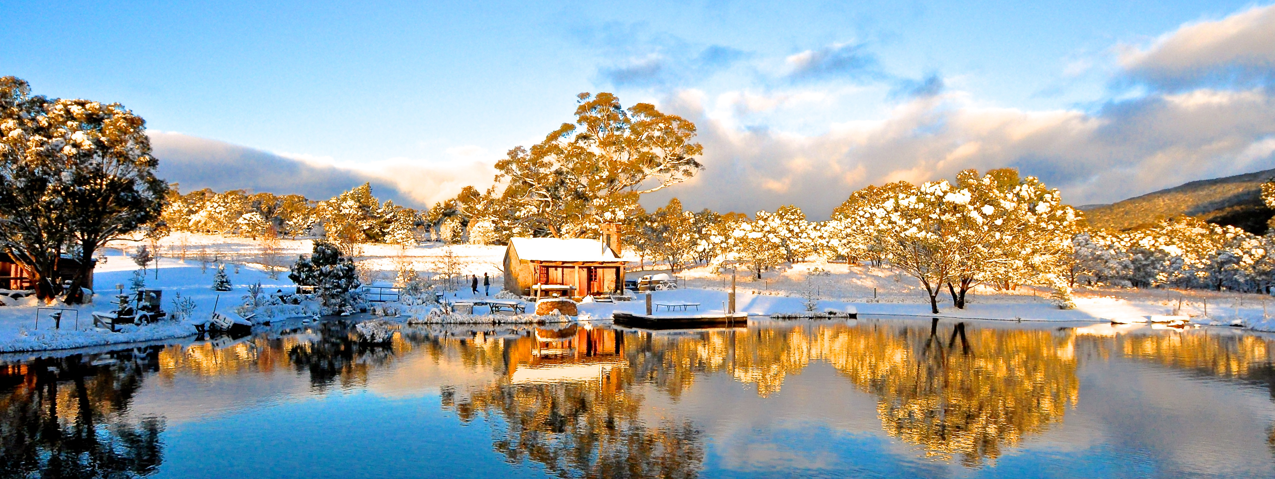 Winter at Moonbah Lake Hut